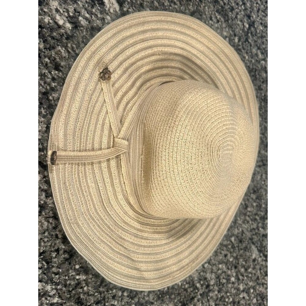 Tommy Bahama Women’s Wide Brim Sun Hat Adjustable Straw Beach Resort Pineapple